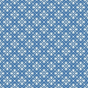 Tropical Navy Tile Geometric in Navy Blue and Soft White - Small - Navy Tropical, Tropical Tile, Tropical Vibes
