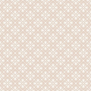 Neutral Tropical Tile Geometric in Beige and Soft White - Small - Tropical Neutral, Tropical Chic, Relaxed Tropical