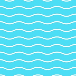 Ocean Sea Waves - Blue - 12x12in