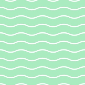 Ocean Sea Waves - Green - 12x12in