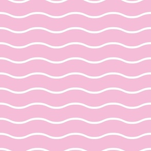 Ocean Sea Waves - Pink - 12x12in