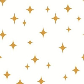 Baby Retro Stars // Gender Neutral Yellow on White