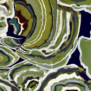 Green Forest Turkey Tail Mushrooms Abstract