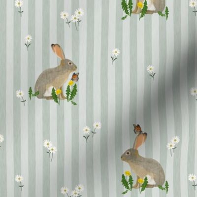 Little Hare - Striped Soft Grey (Small Scale)