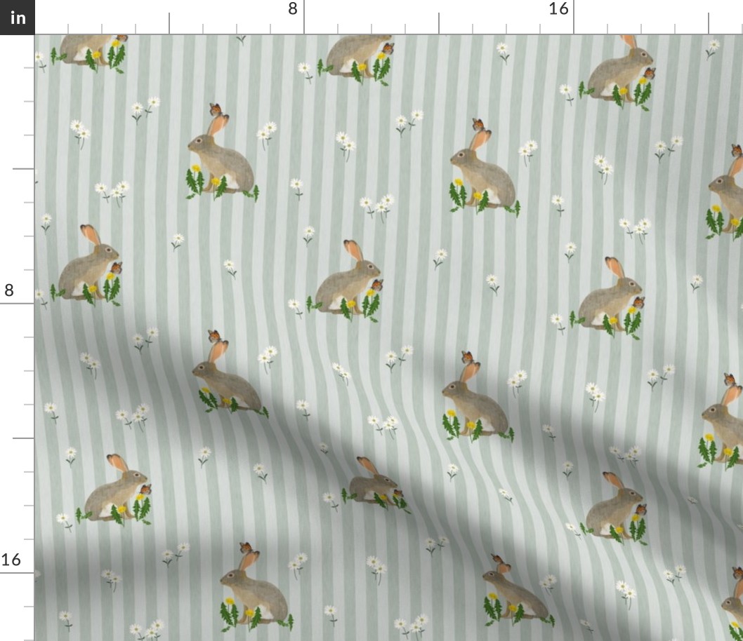 Little Hare - Striped Soft Grey (Small Scale)