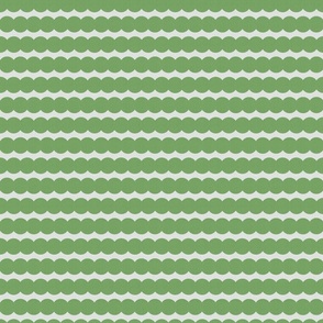 Horizontal Spot Stripes - Apple Green