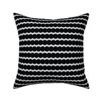 Horizontal Spot Stripes - Black