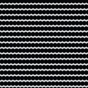 Horizontal Spot Stripes - Black