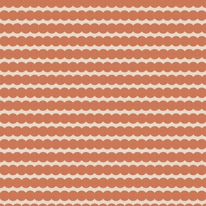 Horizontal Spot Stripes - Deep Orange