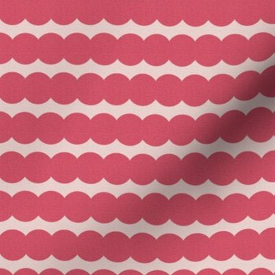 Horizontal Spot Stripes - Hot Pink