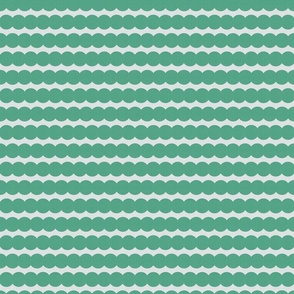Horizontal Spot Stripes - Mint Green
