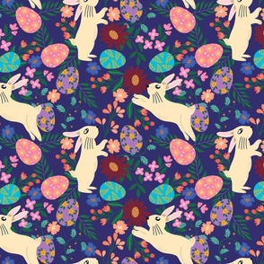 Easter bunny garden (blue)