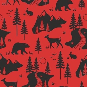 Pacific Northwest Forest (Red and Black)