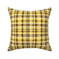 Sunny Yellow Plaid Seamless Pattern - Cheerful Tartan Fabric Design