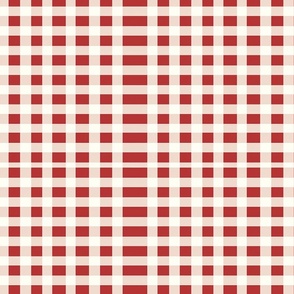 Classic Red Gingham Check Pattern - Timeless Seamless Design for Tablecloths and Country Decor