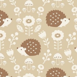 Whimsical Hedgie Haven Light Brown