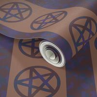 Rusty Pentagram Wallpaper Border Brown Medium