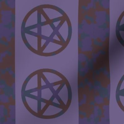 Rusty Pentagram Wallpaper Border Purple Medium
