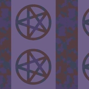 Rusty Pentagram Wallpaper Border Purple Medium