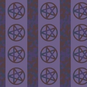 Rusty Pentagram Wallpaper Border Purple Small