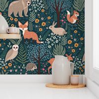 Woodland Animals - Forest Flora and Fauna - Nile Blue