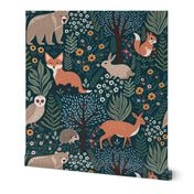 Woodland Animals - Forest Flora and Fauna - Nile Blue