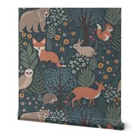 Woodland Animals - Forest Flora and Fauna - Nile Blue