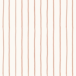 copper brown hand painted lines on an off white background - pin striped copper lines - hand painted brown lines