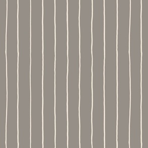 warm white hand painted lines on a greyish brown background - pin striped white lines - hand painted white lines on white