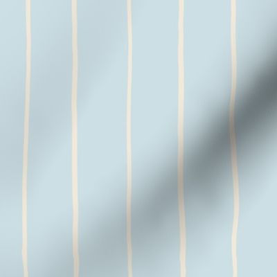 white hand painted lines on an baby blue background - pin striped lines - hand painted brown lineswhite on polar sky