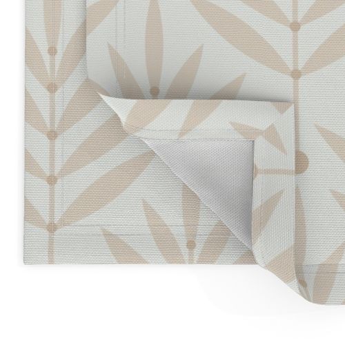 Retro Leaves Linien // big scale 0038 X // Art Deco and Art Nouveau Inspired Symmetrical Aesthetic Surface Pattern from the '70s and '80s leaf dot dots accent contrast light  cream harmony silent children wallpaper beige  cream