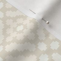 M Checkered mosaic pixel beige  0041 K cozy geometric diamond  elegant light cream classic traditional squares embroidery