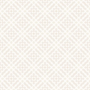 M Checkered mosaic pixel beige  0041 L  cozy geometric diamond  elegant light cream classic traditional squares embroidery