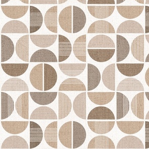 L Circles of Serenity 0053 C  An Abstract Mid-Century Harmony vintage brown