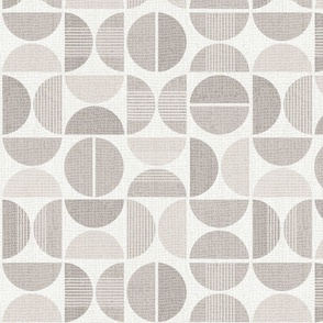 L Circles of Serenity 0053 K An Abstract Mid-Century Harmony vintage brown gray grey