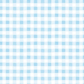 Iced gingham, blue. large scale. Baked With Love