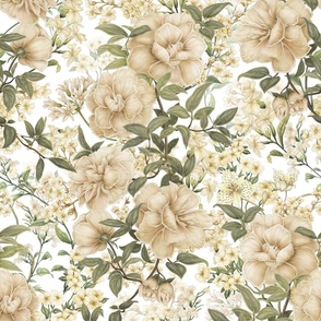 Bellarosa - romantic roses on white