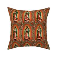 Our Lady of Guadalupe with Roses - Devotional Wallpaper and Fabric Design 