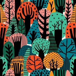 Whimsical Forest - Multicoloured Small