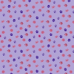 Raspberry crush florals ditsy purple