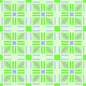(XXXL) Green & Blue Abstract Geometric Design