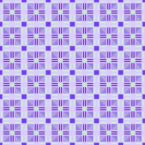 (XXXL) Purple & Teal Abstract Geometric Design
