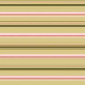 Horizontal Thin Pink and Green Stripes