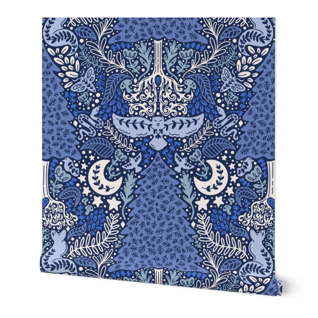 Night Forest - Navy Blue - Large Scale