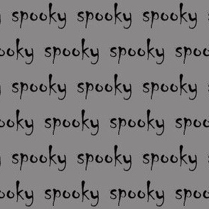 Spooky Black Letters on Gray