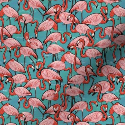 Flamingo Flock Teal