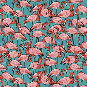 Flamingo Flock Teal