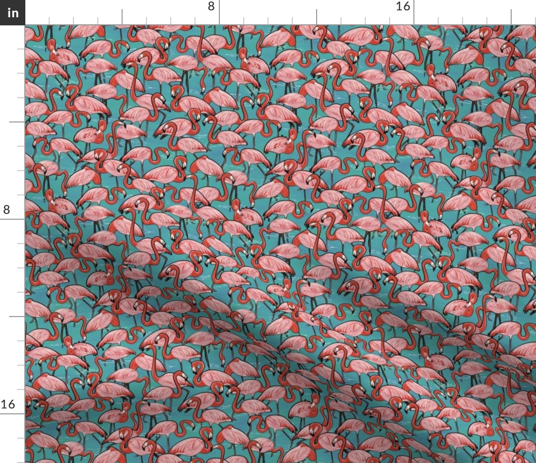 Flamingo Flock Teal