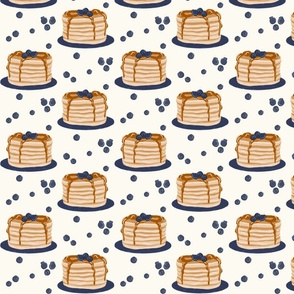Blueberry Pancake Stacks on Cream 7"x5"