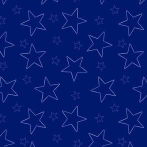 Large Stars Blue